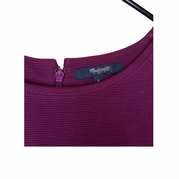 Madewell Gallerist Ponte Dress in Deep Plum - Picture 6 of 7